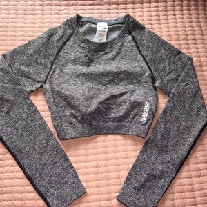 Gymshark Women's Heathered Gray Crop Top